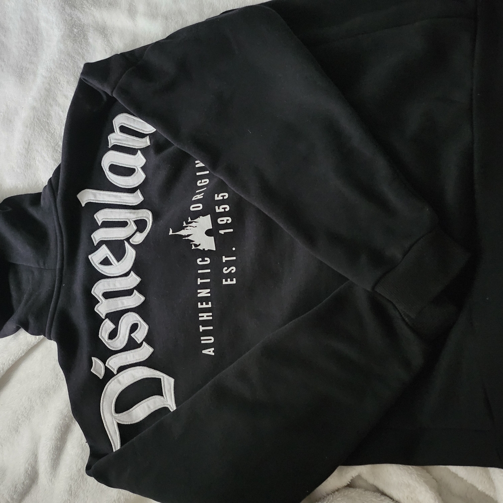 Disney Black Zip Up Sweater